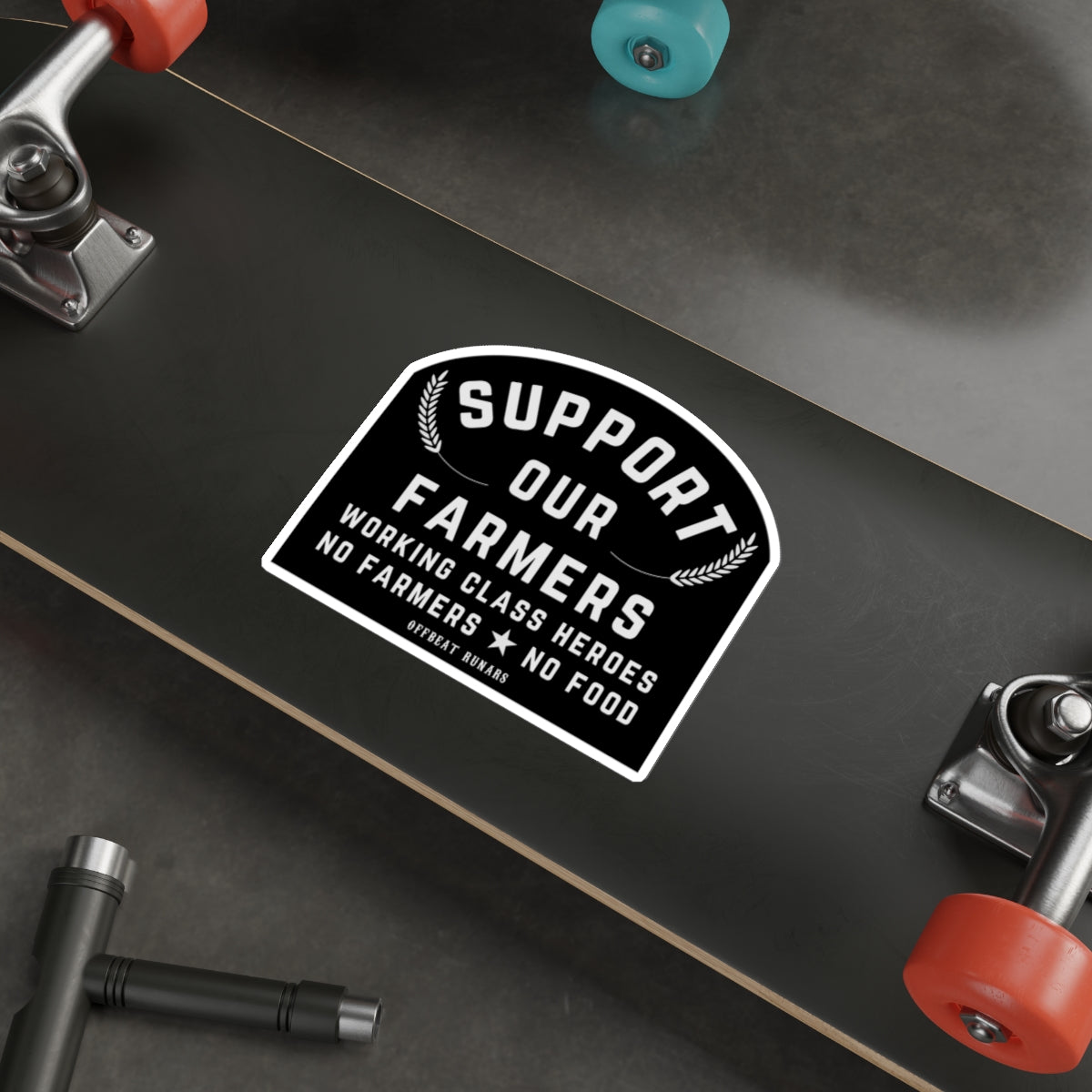 Apoye a nuestros agricultores, héroes de la clase trabajadora, pegatinas troqueladas