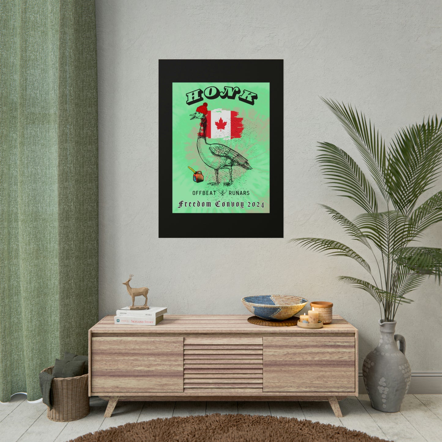 HONK Póster del ganso canadiense ᚾ THE OFFBEAT RUNARS CO.