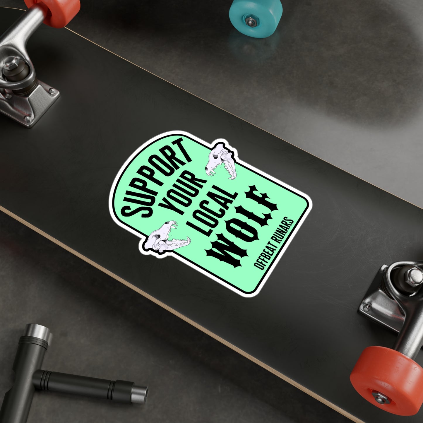 Support your local Wolf Kiss-Cut Vinyl Decals ᚾ THE OFFBEAT RUNARS CO.