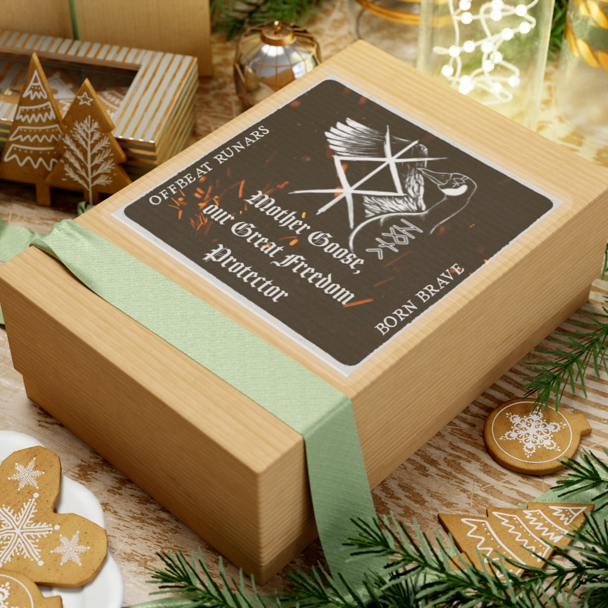 Autocollants Kiss-Cut Mother Goose Freedom Protector ᚾ THE OFFBEAT RUNARS CO.