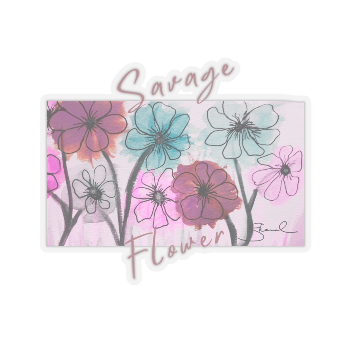 Savage Flower Original Kiss-Cut Stickers ᚾ THE OFFBEAT RUNARS CO.