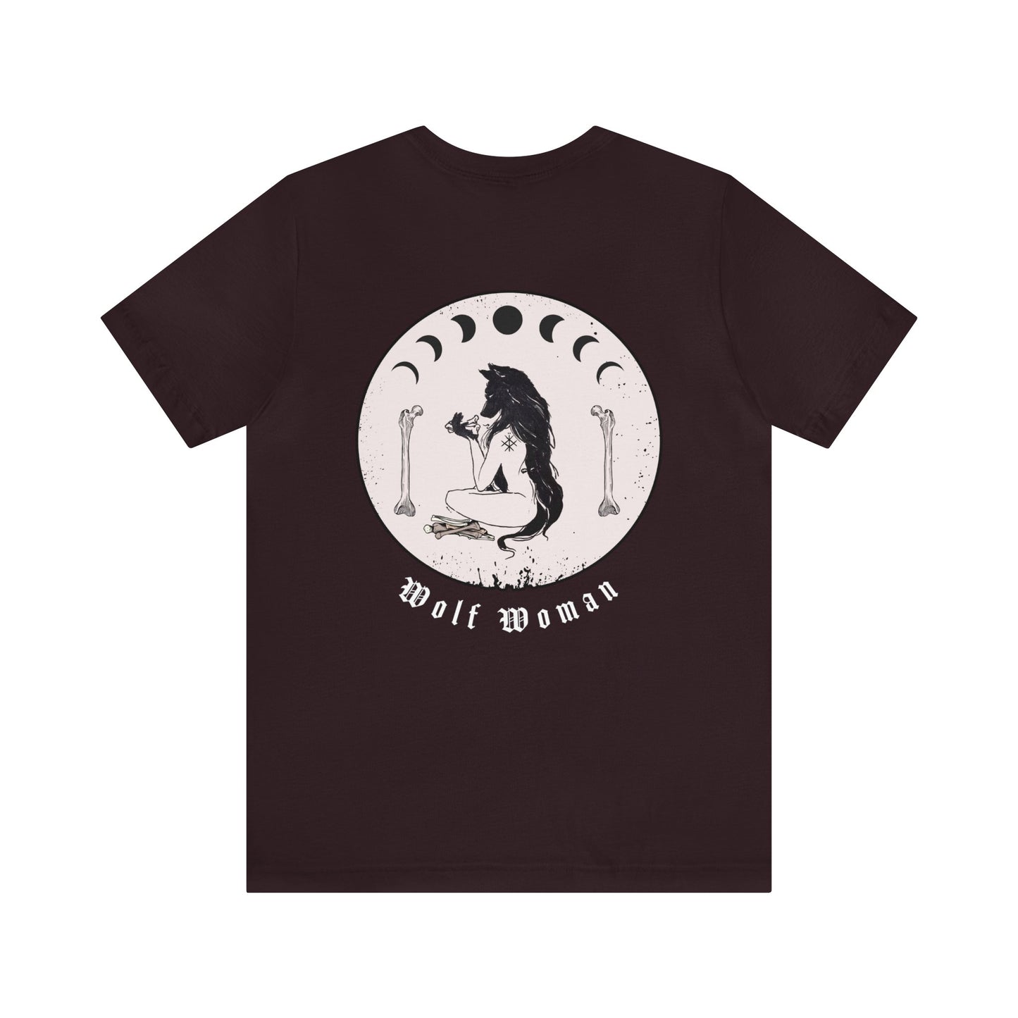 Wolf Woman Back Dark Shades ᚾ Bruja salvaje poco convencional ᚾ THE OFFBEAT RUNARS CO. ᚾ Camiseta de manga corta Unisex Jersey