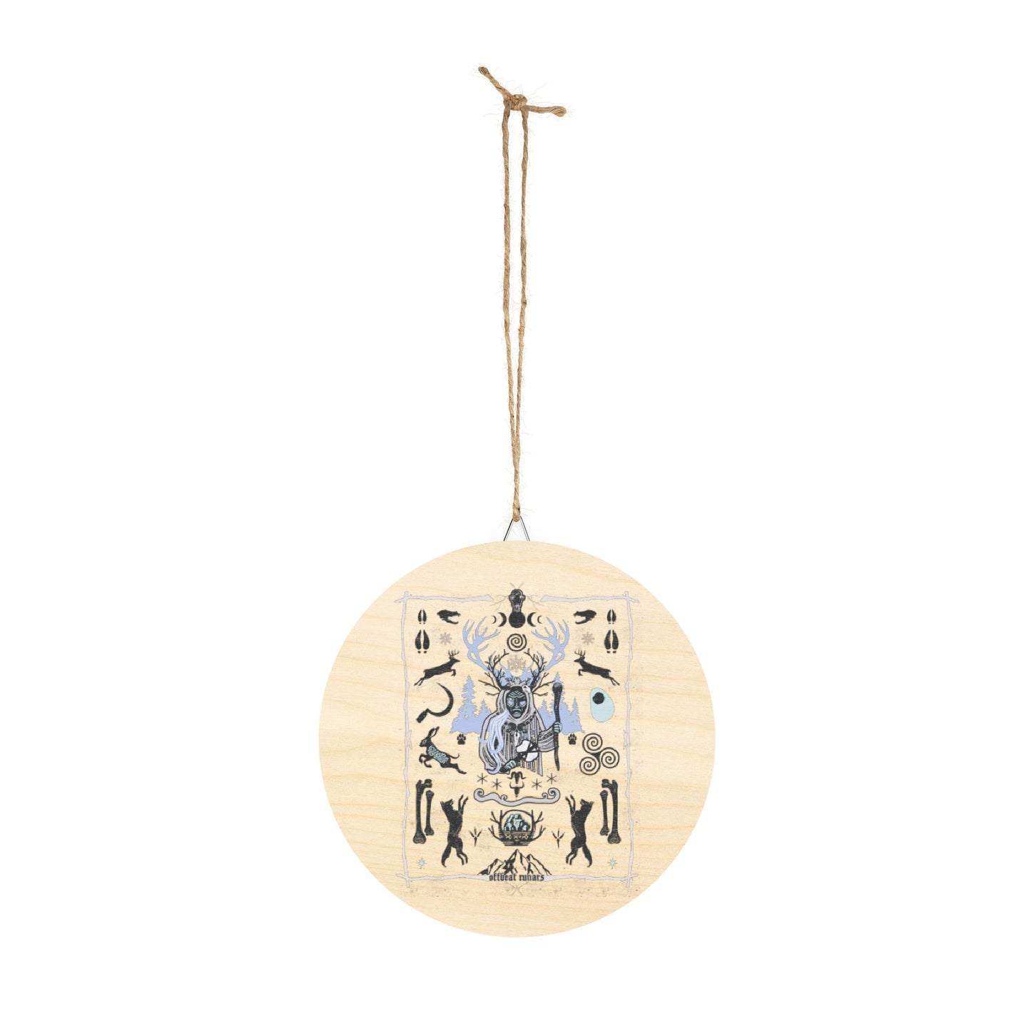 Panneau en bois de la déesse sombre de l'hiver de Cailleach