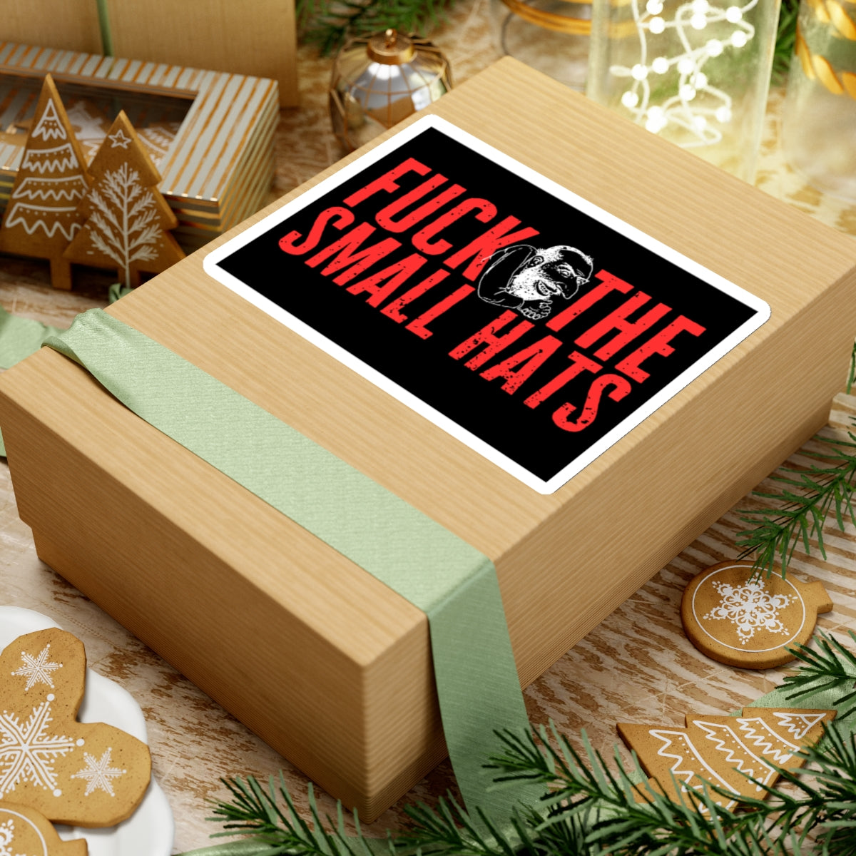 Que se jodan los sombreros pequeños Pegatinas cortadas en beso ᚾ THE OFFBEAT RUNARS CO.