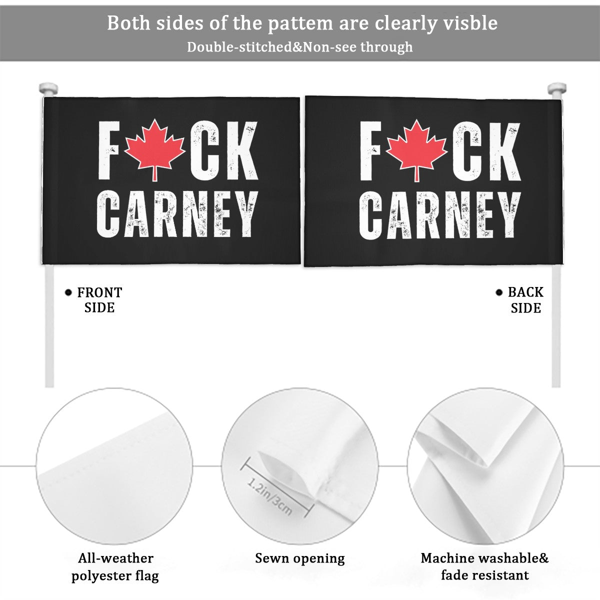 Fxck Carney Car Flag