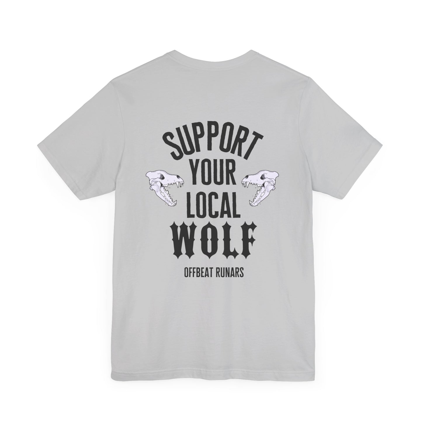Support your local Wolf ᚾ THE OFFBEAT RUNARS CO. Unisex Jersey Short Sleeve Tee