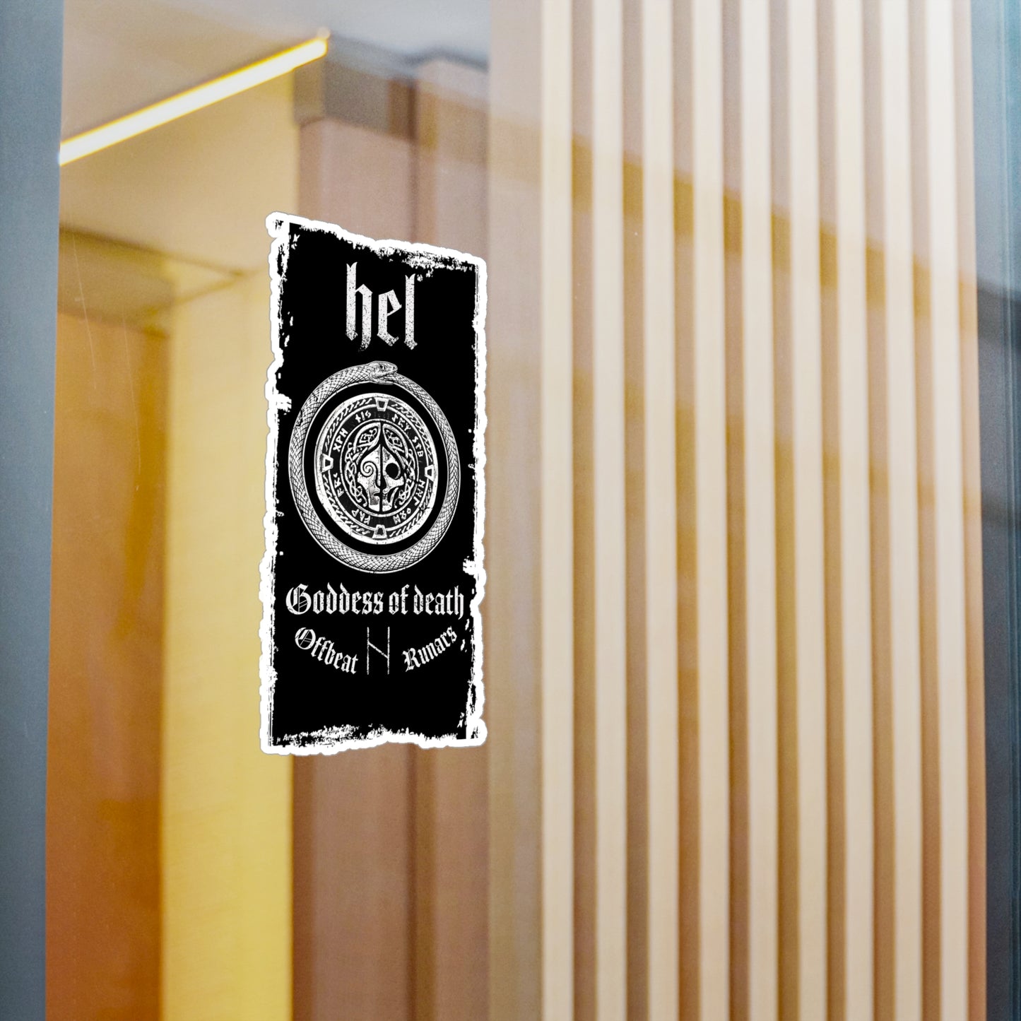 Hel Norse Giantess / Déesse de la mort Kiss-Cut Vinyl Decals ᚾ THE OFFBEAT RUNARS CO.