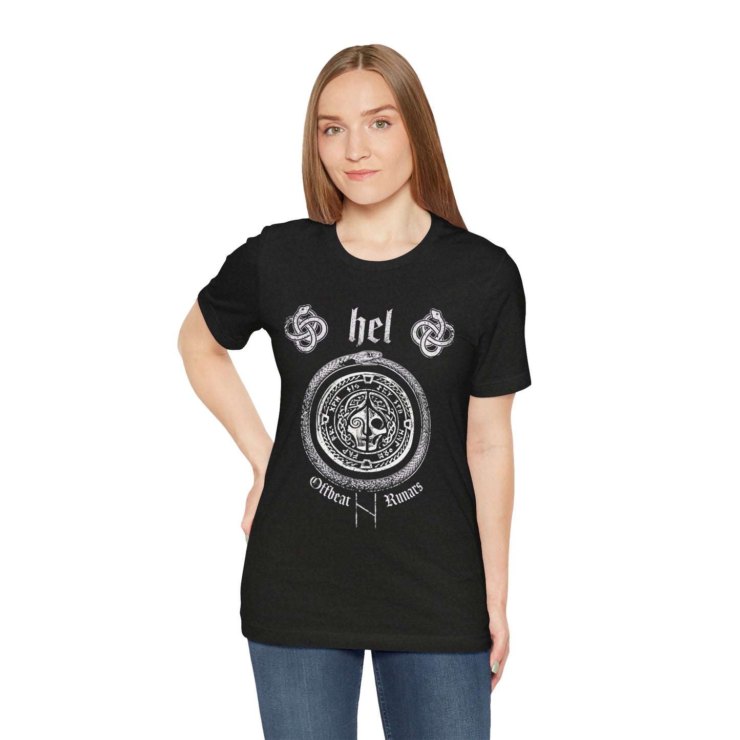Hel Giantess / Goddess of death ᚾ THE OFFBEAT RUNARS CO. Unisex Jersey Short Sleeve Tee
