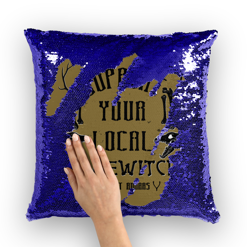 Support your local Bonewitch GY Sequin Cushion Cover