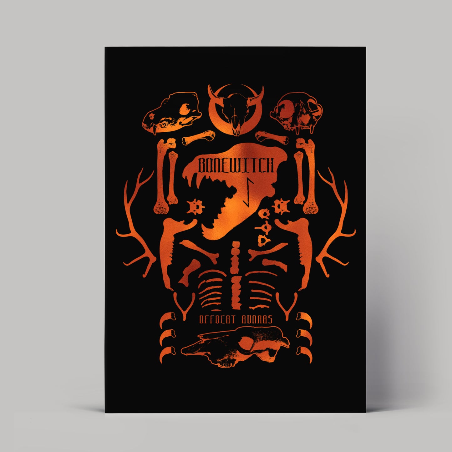 Bonewitch wall art metallic foil the offbeat runars