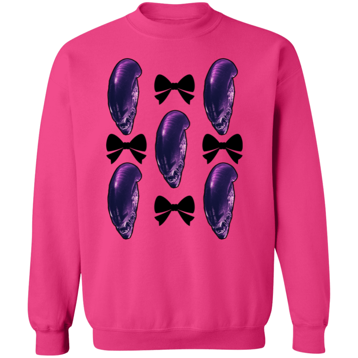 Alien and bowties Crewneck Pullover Sweatshirt