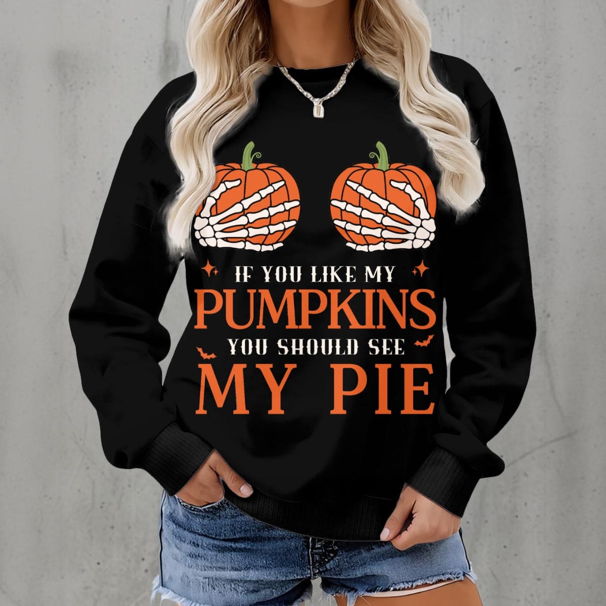 If you like my pumpkins Women's Fleece Crew Neck Sweatshirt|DTF