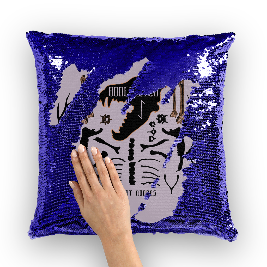 Bonewitch Mauve Sequin Cushion Cover