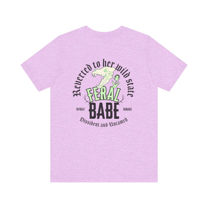 Feral babe ᚾ THE OFFBEAT RUNARS CO. Unisex Jersey Short Sleeve Tee