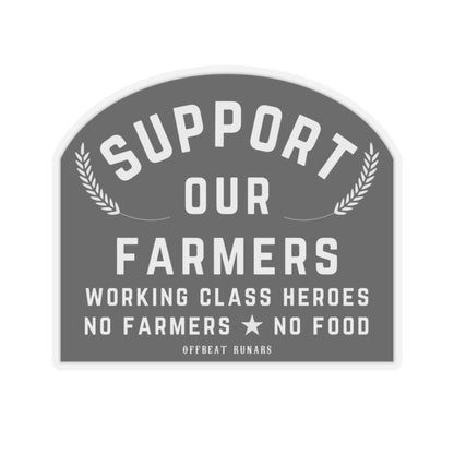 Support our farmers Working Class Heroes Kiss-Cut Stickers ᚾ THE OFFBEAT RUNARS CO.