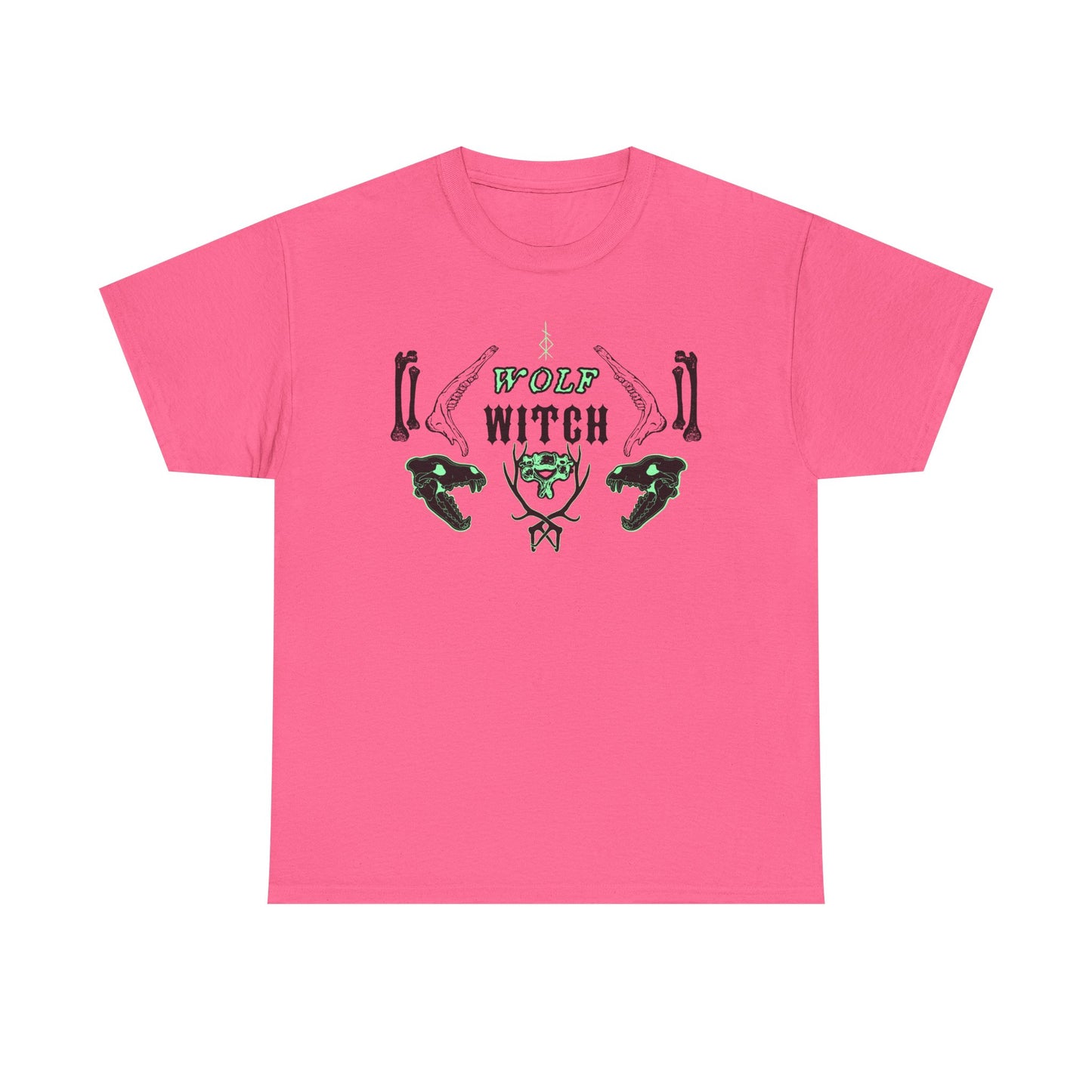 Wolf Witch Neon Pink Tee