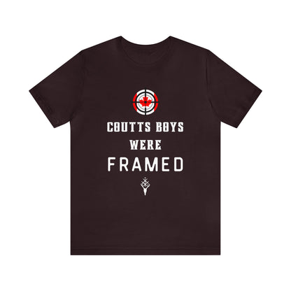 Coutts boys were framed ᚾ Freedom Convoy ᚾ THE OFFBEAT RUNARS CO. ᚾ Unisex Short Sleeve Tee