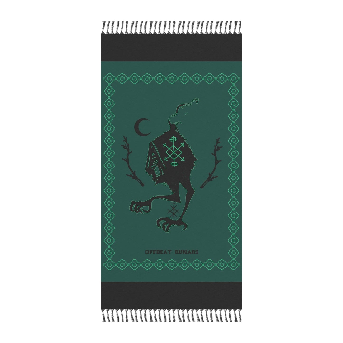 Baba Yaga Hut on chicken legs Boho Beach Towel