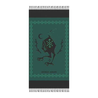 Baba Yaga Hut on chicken legs Boho Beach Towel