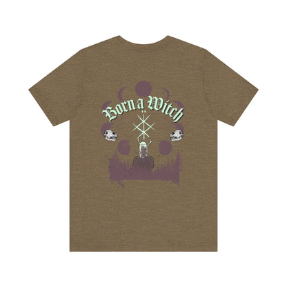 Born a witch ᚾ THE OFFBEAT RUNARS CO. Unisex Jersey Short Sleeve Tee