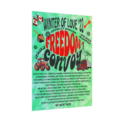 Winter Of Love '22 Freedom Convoy Retro Poster ᚾ THE OFFBEAT RUNARS CO.