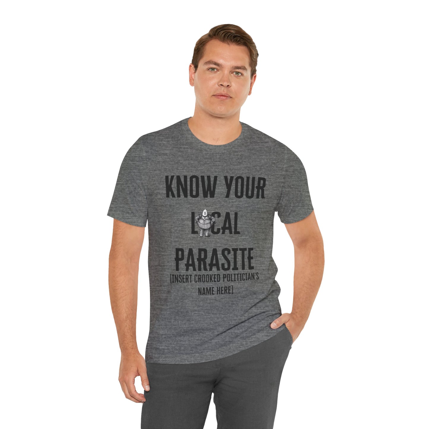 Know your local parasite ᚾ THE OFFBEAT RUNARS CO. Unisex Jersey Short Sleeve Tee