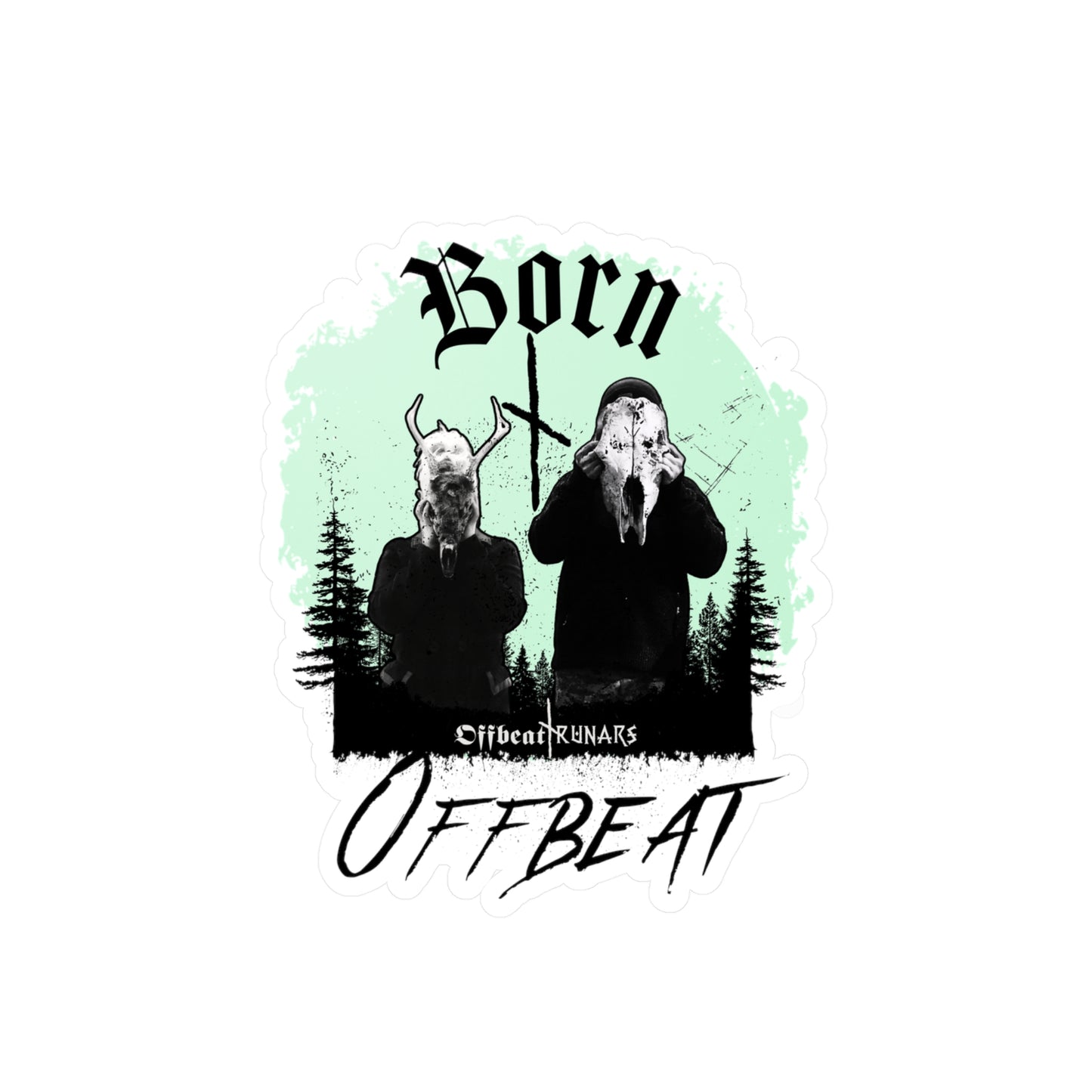 Autocollants en vinyle Born Offbeat Kiss-Cut ᚾ THE OFFBEAT RUNARS CO.