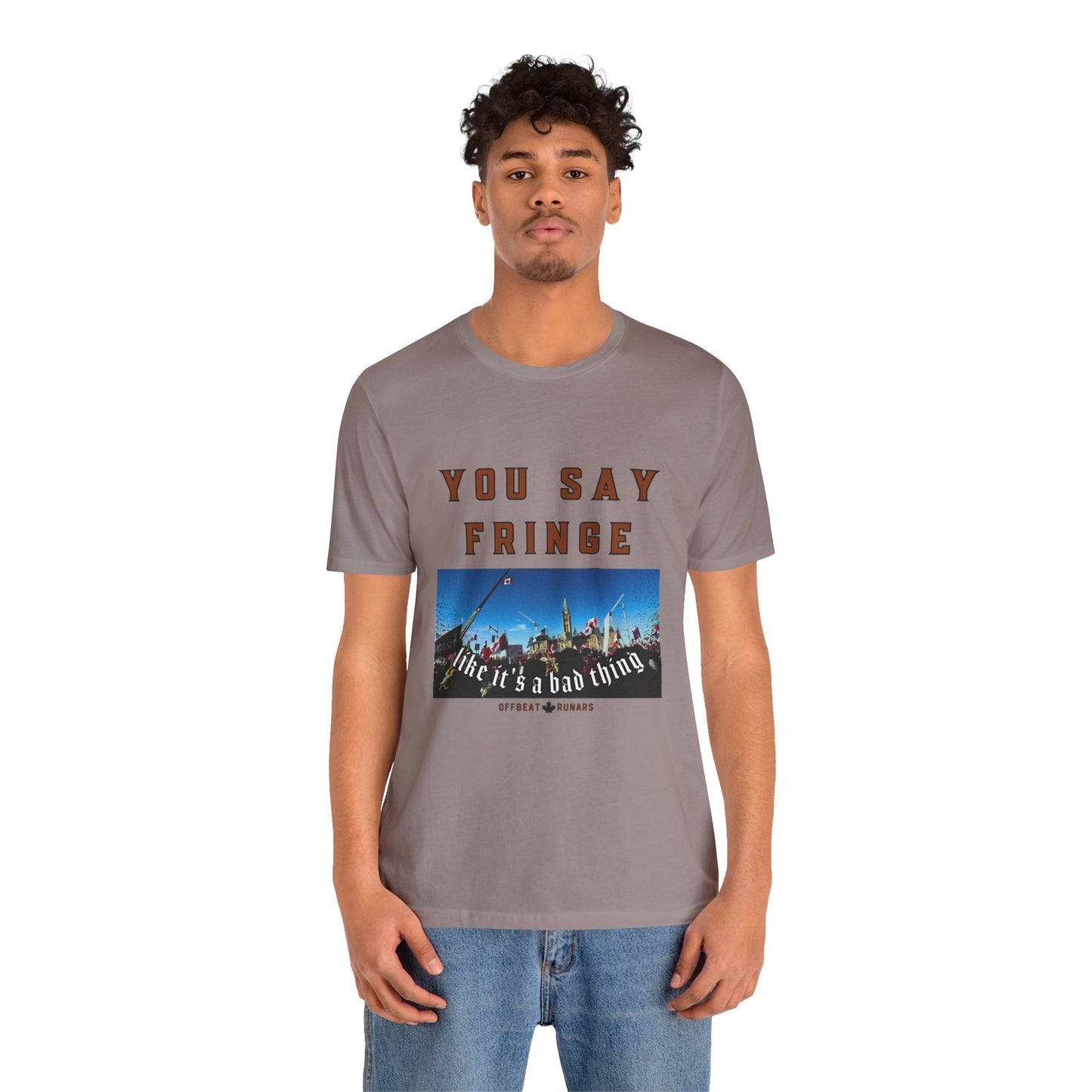 You say fringe ᚾ THE OFFBEAT RUNARS CO. Unisex Jersey Short Sleeve Tee