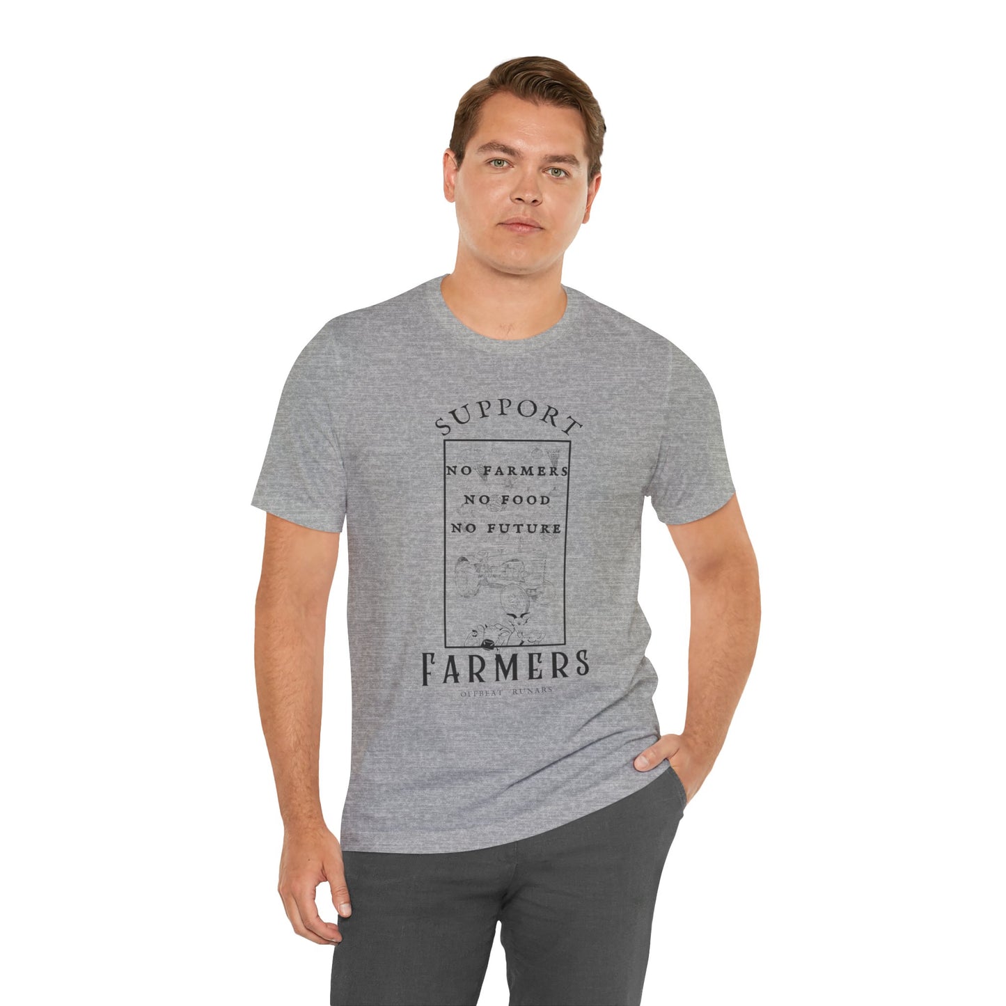 Support the Farmers ᚾ THE OFFBEAT RUNARS CO. Unisex Jersey Short Sleeve Tee