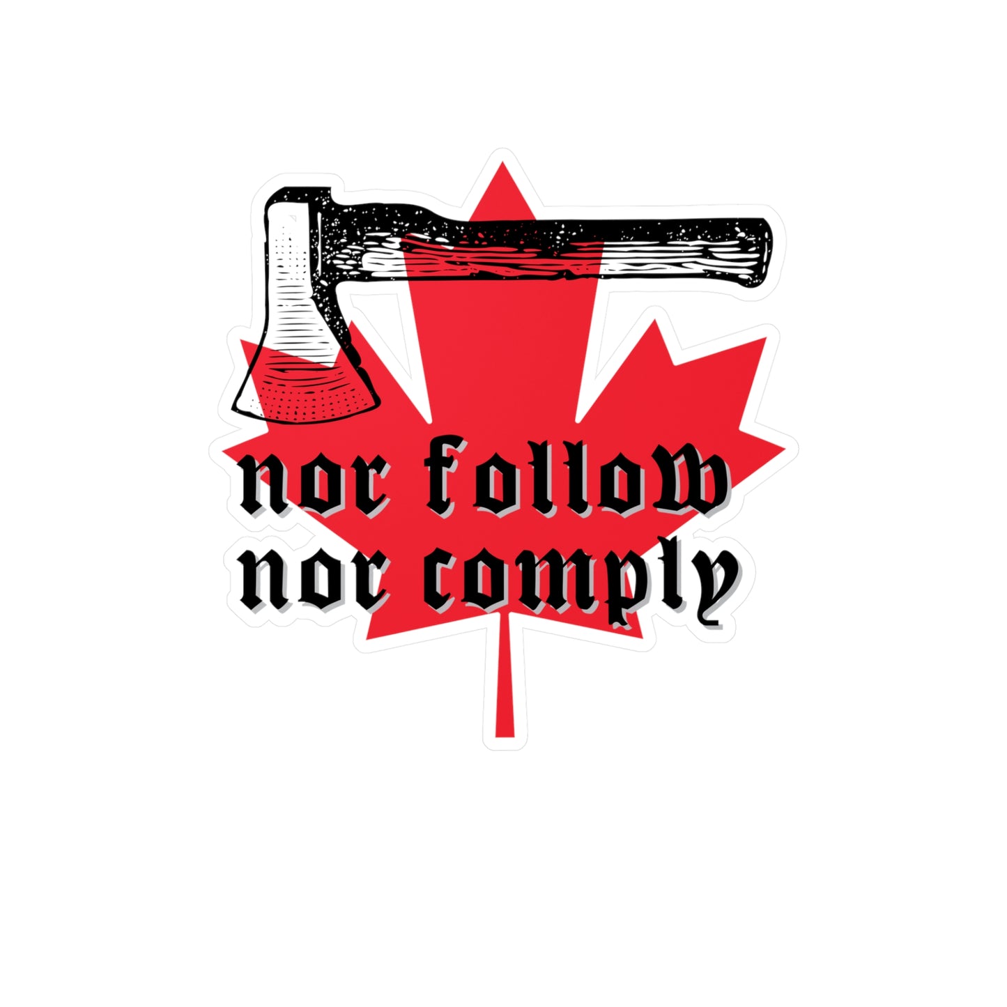 Nor follow nor comply Kiss-Cut Vinyl Decals ᚾ THE OFFBEAT RUNARS CO.