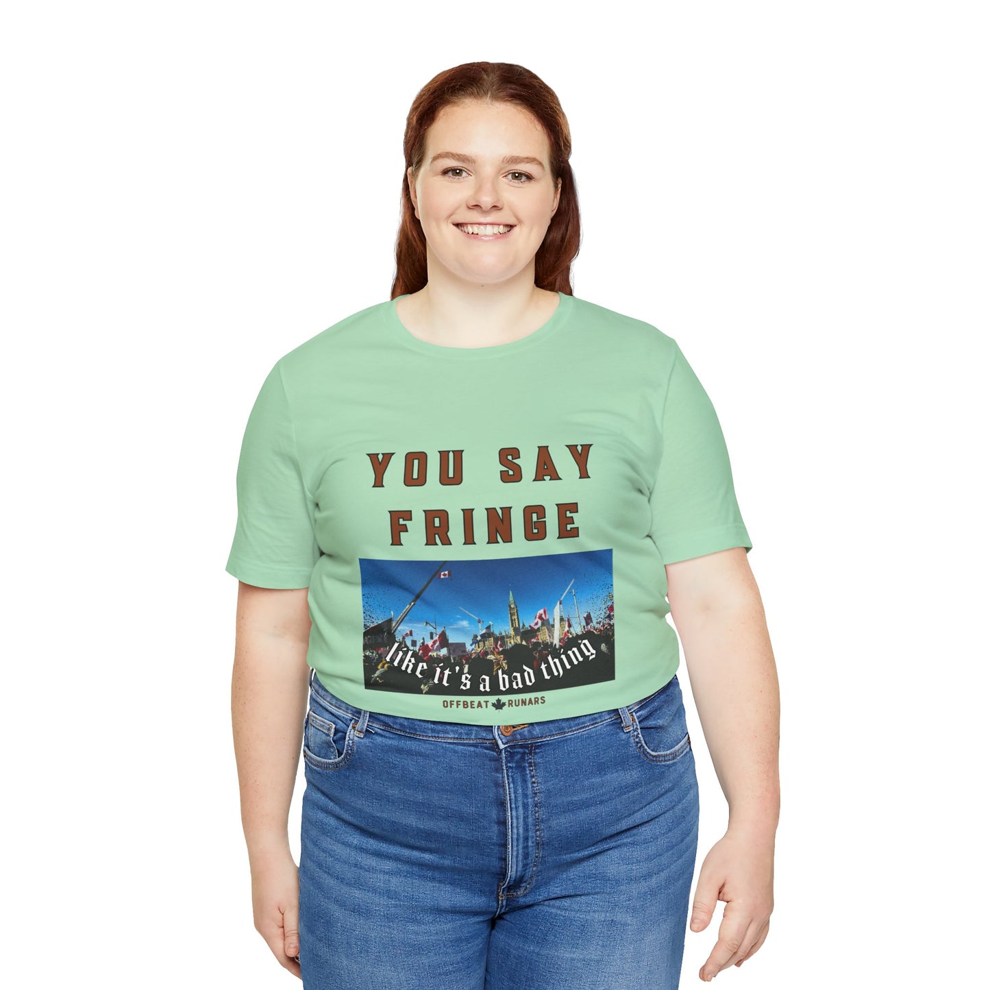 You say fringe ᚾ THE OFFBEAT RUNARS CO. Unisex Jersey Short Sleeve Tee