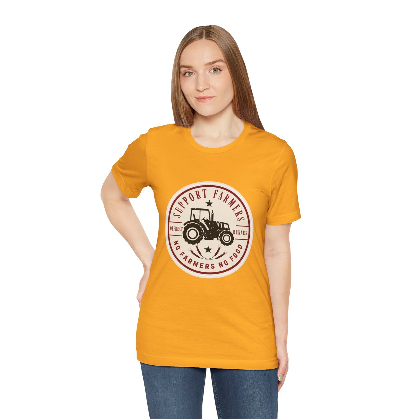 Support our farmers vintage ᚾ THE OFFBEAT RUNARS CO. Unisex Jersey Short Sleeve Tee