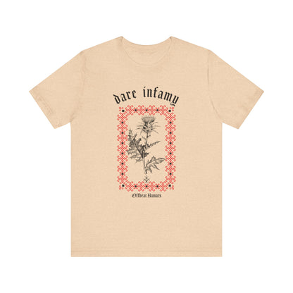 Dare infamy Thistle ᚾ THE OFFBEAT RUNARS CO. Unisex Jersey Short Sleeve Tee