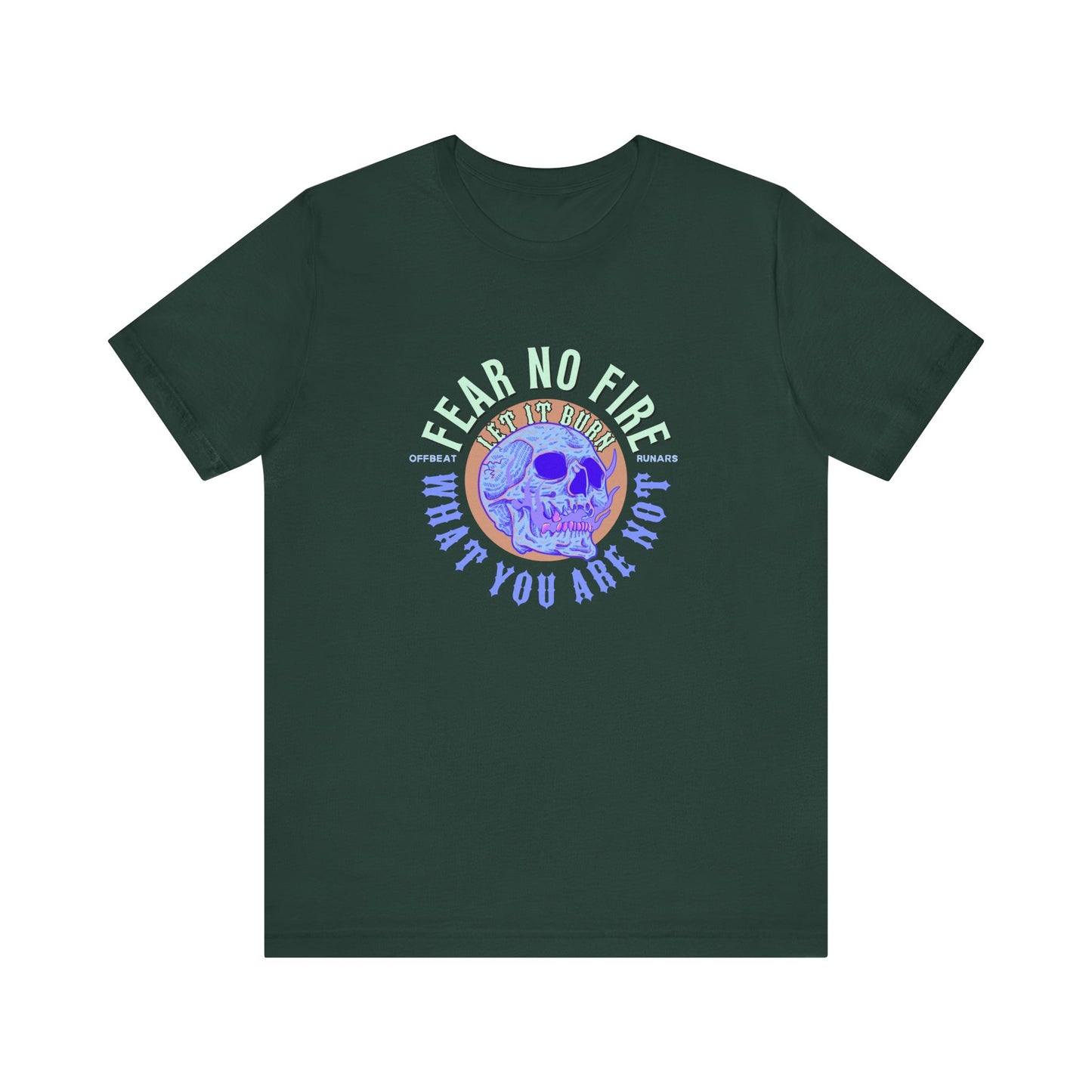 Fear no fire ᚾ THE OFFBEAT RUNARS CO. Unisex Jersey Short Sleeve Tee