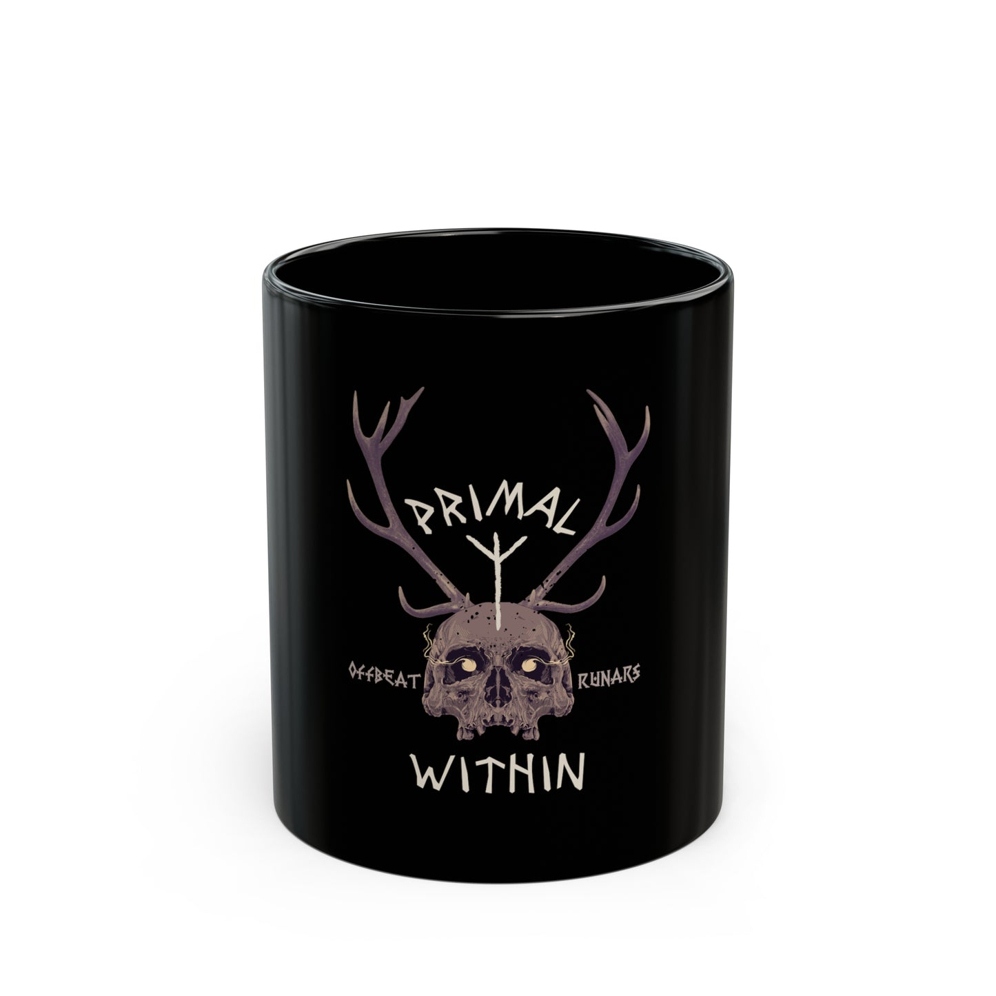 Primal Within Black Mug 11 oz ᚾ THE OFFBEAT RUNARS Co.