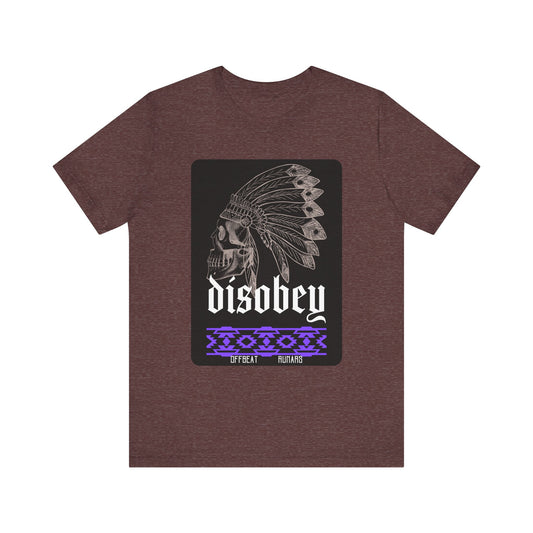 Désobéissez ᚾ THE OFFBEAT RUNARS CO. Tee-shirt à manches courtes en jersey unisexe