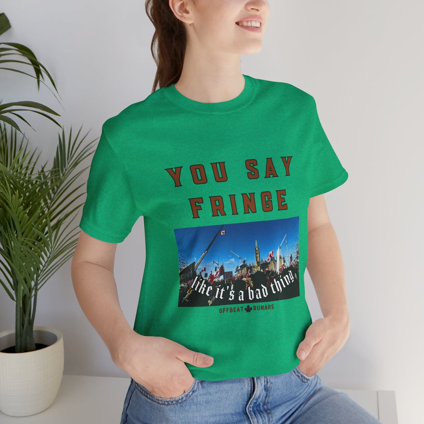 You say fringe ᚾ THE OFFBEAT RUNARS CO. Unisex Jersey Short Sleeve Tee