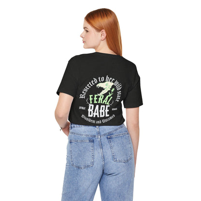 Feral babe ᚾ THE OFFBEAT RUNARS CO. Unisex Jersey Short Sleeve Tee