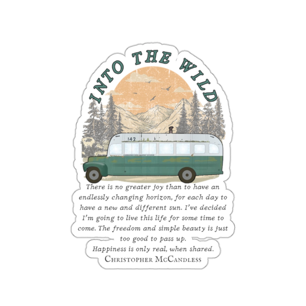 Into the Wild Kiss-Cut Stickers ᚾ THE OFFBEAT RUNARS CO.