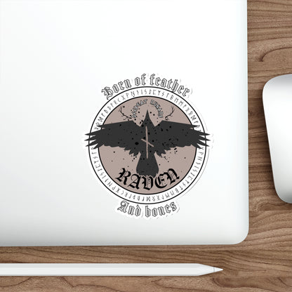 Born of Feather and Bones Raven Die-Cut Stickers