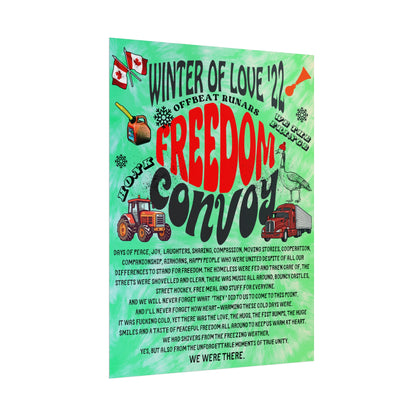 Winter Of Love '22 Freedom Convoy Retro Poster ᚾ THE OFFBEAT RUNARS CO.