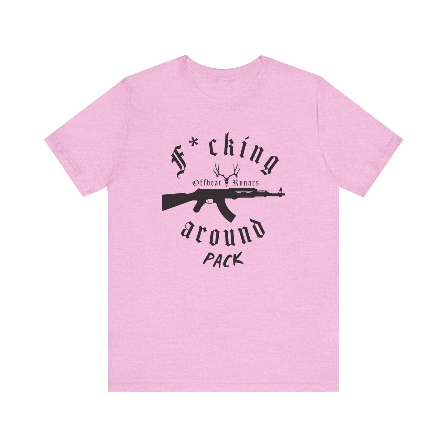 F*cking around pack ᚾ THE OFFBEAT RUNARS CO. Unisex Jersey Short Sleeve Tee