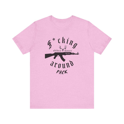 F*cking around pack ᚾ THE OFFBEAT RUNARS CO. Unisex Jersey Short Sleeve Tee