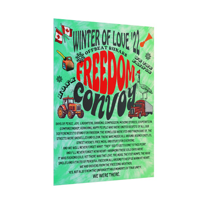 Winter Of Love '22 Freedom Convoy Retro Poster ᚾ THE OFFBEAT RUNARS CO.