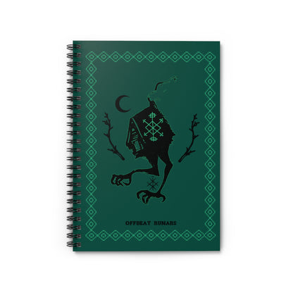 Baba Yaga Green Spiral Notebook