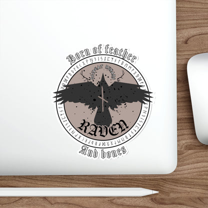 Born of Feather and Bones Raven Die-Cut Stickers