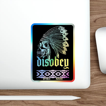 Disobey Holographic Die-cut Stickers