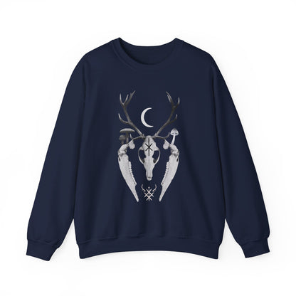 Hagalaz Wilderness ᚾ THE OFFBEAT RUNARS CO. Unisex Heavy Blend™ Crewneck Sweatshirt