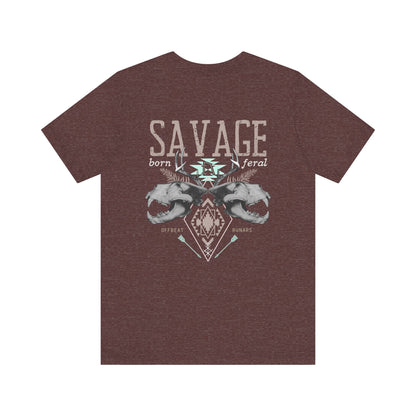 SAVAGE ᚾ THE OFFBEAT RUNARS CO. Unisex Jersey Short Sleeve Tee