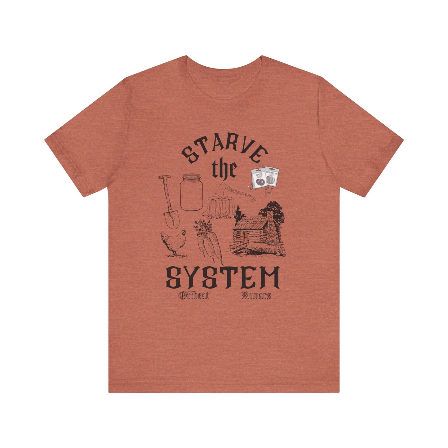 Starve the system ᚾ THE OFFBEAT RUNARS CO. Unisex Jersey Short Sleeve Tee